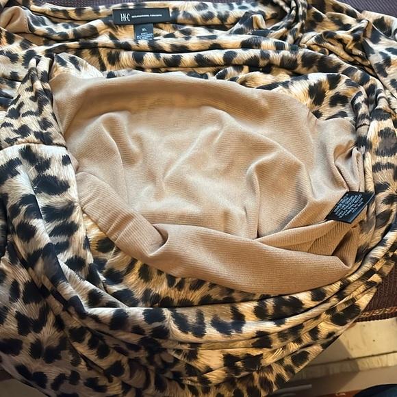 # 16EUC INC Stunning Brown leopard print ruched sides dress. Sz XL -superb dress - Picture 8 of 10